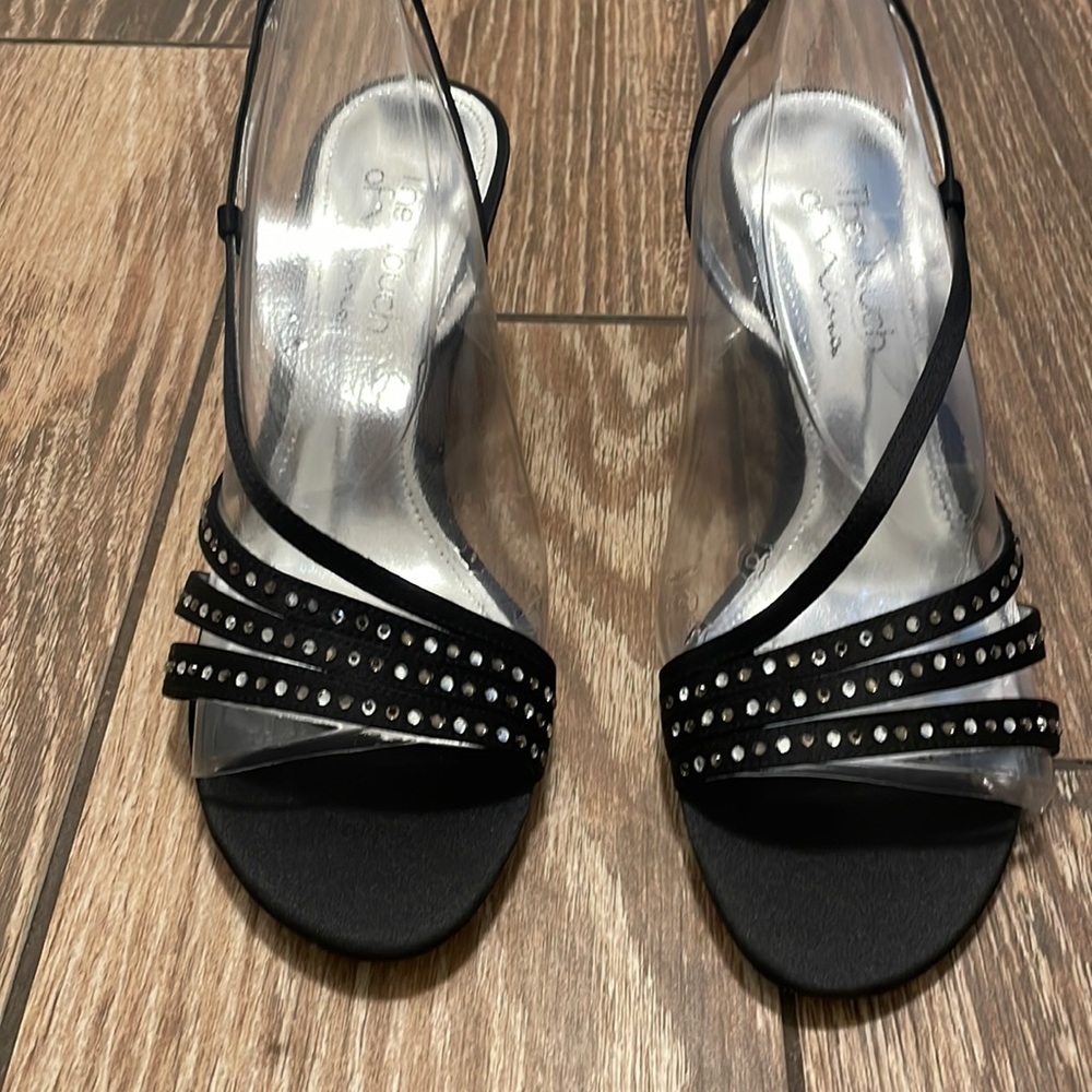 Rhinestone Black Heels